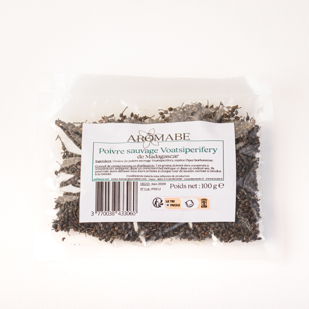Sachet de Poivre Sauvage Voatsiperifery d'Aromabe