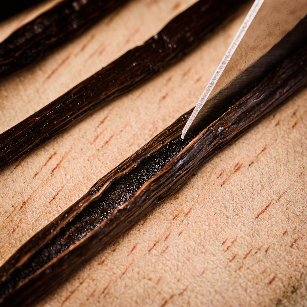 Vanille Bourbon Noire Gourmet d'Aromabe fendue