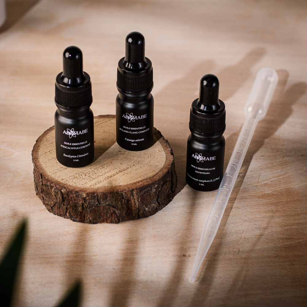 Fioles du coffret découverte huile essentielle d'Aromabe